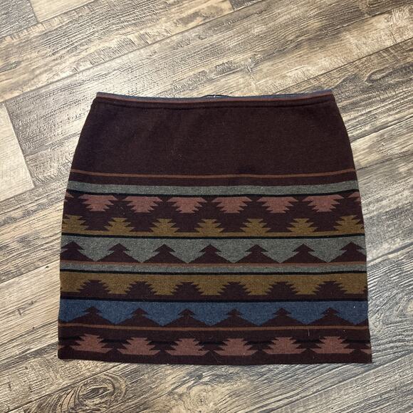 Peruvian Connection Sweater Skirt Southwest Pattern Size Large Cotton Gorpcore - Picture 1 of 3